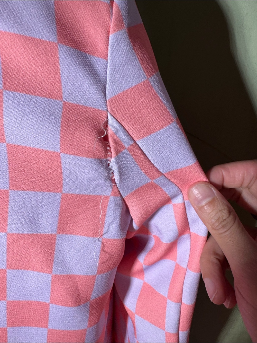 Boohoo Pink and Lavender Checkered Blazer - Picture 6 of 6